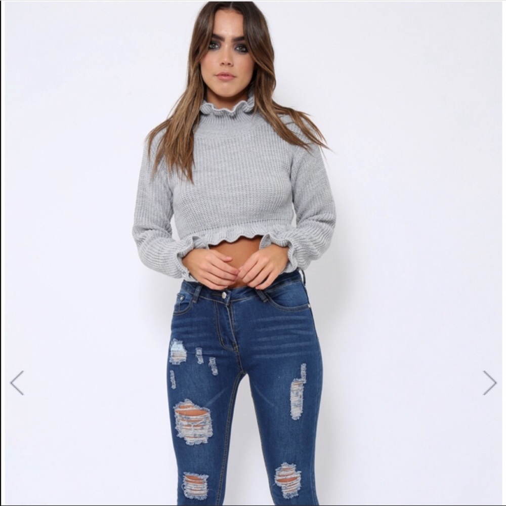 Rebellious Fashion crop sweater